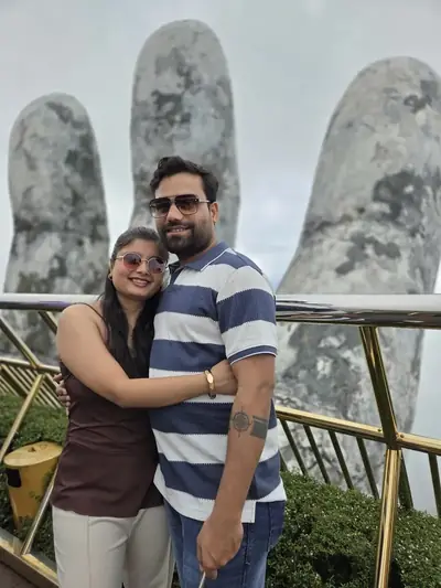 Bliss Tourism guests on tour — The Golden Bridge, Da Nang, Vietnam