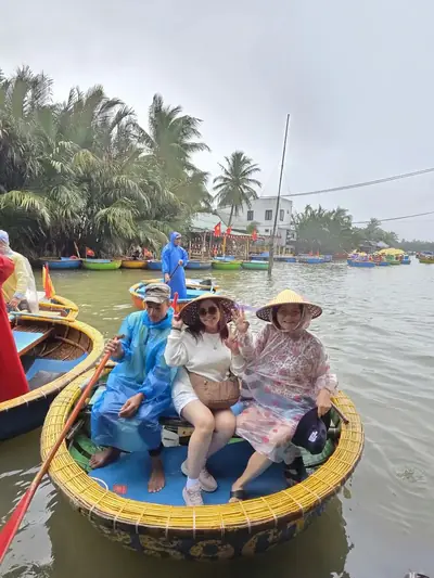 Bliss Tourism guests on tour — Basket boats, Hoi An, Hoi An, Vietnam